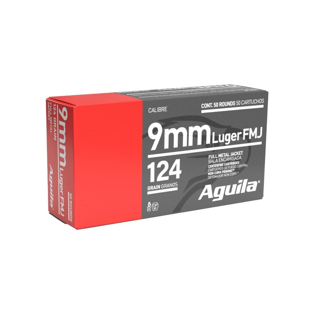 Aguila 9mm 124gr FMJ Handgun Ammo 50rd Box