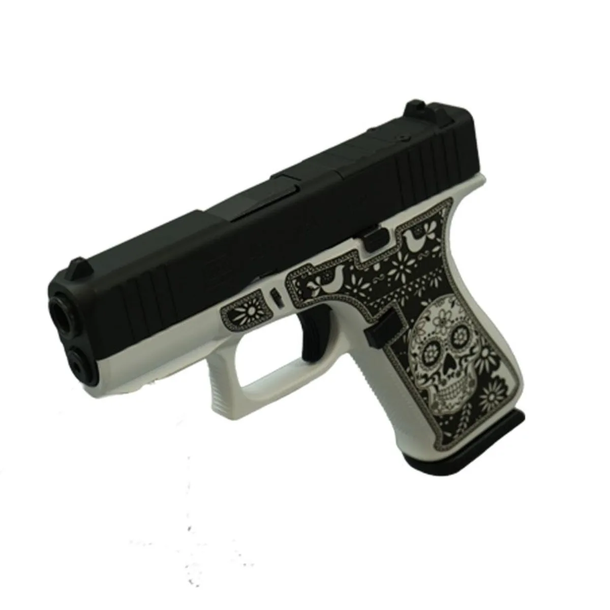 Glock 43X "Sugar Skull" Black & White 9mm 10rd 3.4"RMR/c Optic Cut Handgun