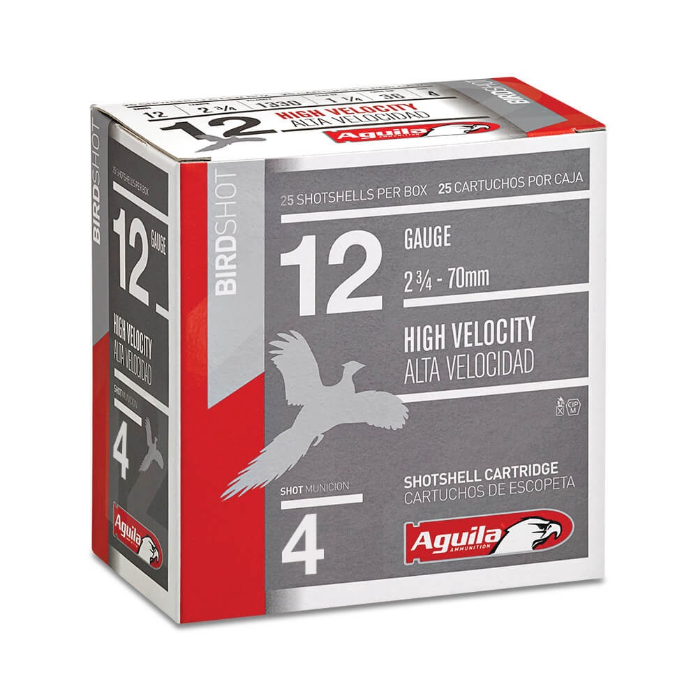 Aguila 12ga Birdshot 2.75" #4 Shot 1.25oz 25rd Box