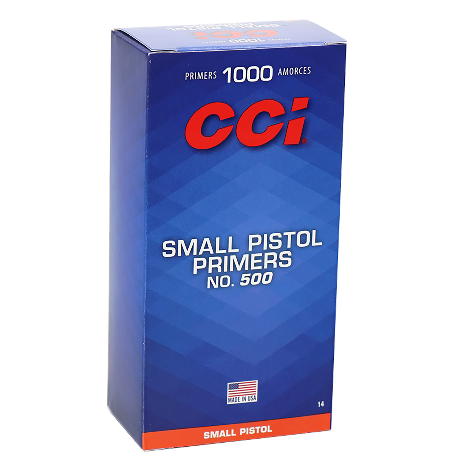CCI Standard Pistol No. 500 Small Pistol Primers 1000 Count