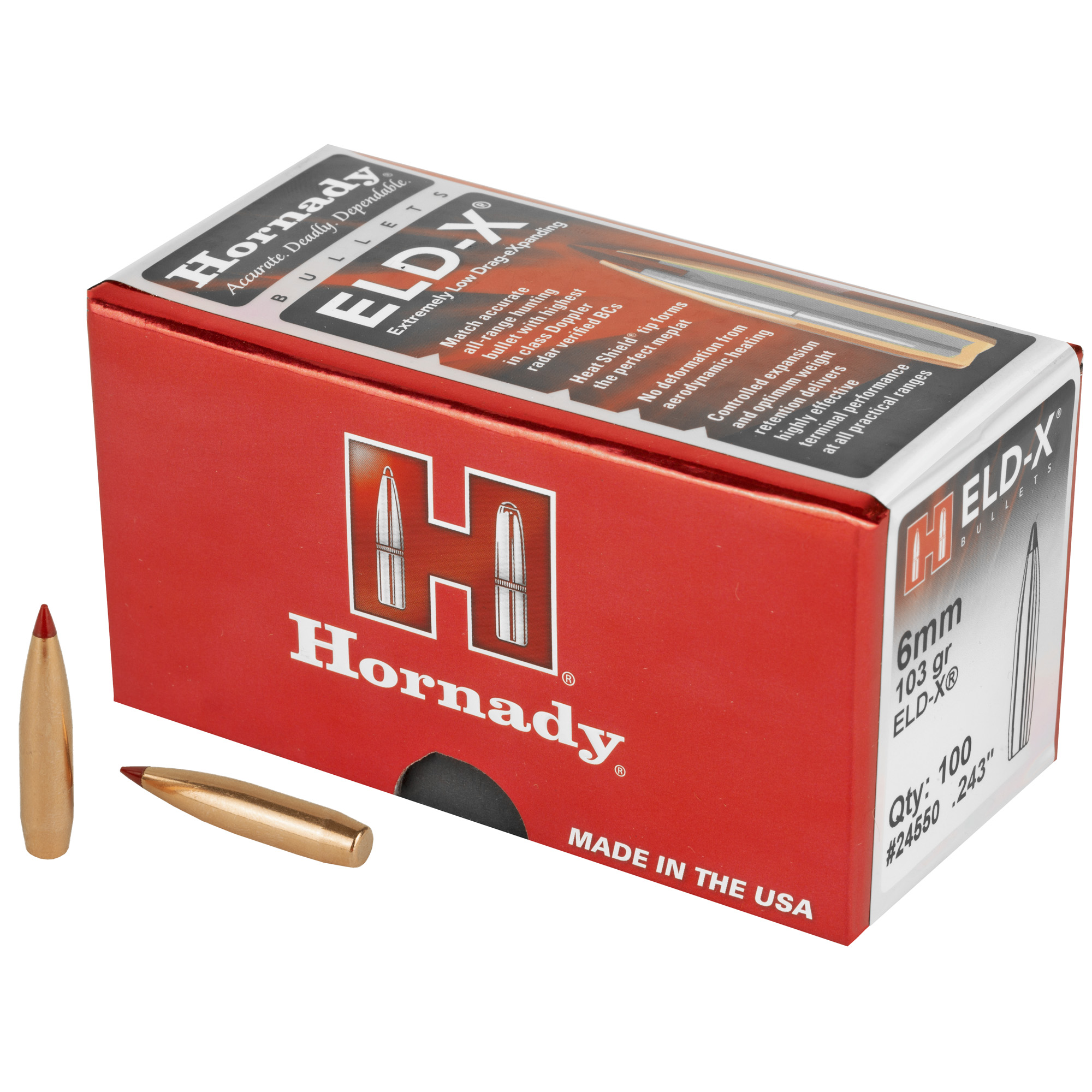 Hornady ELD-X .243 103 Grain Ballistic Tip 100 Count - image 2 of 5
