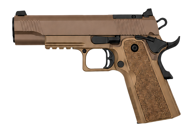 Tisas USA 1911 Duty DS Pistol - 9mm Luger, 5in, 18+1, Coyote Brown Cerakote - image 4 of 6
