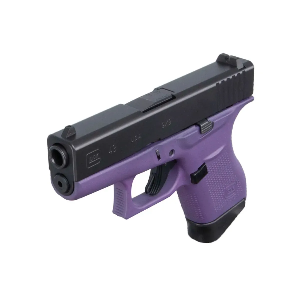 Glock 43 Purple & Black Slide USA 9mm Semi-Auto Pistol 3.4″ 6-Round
