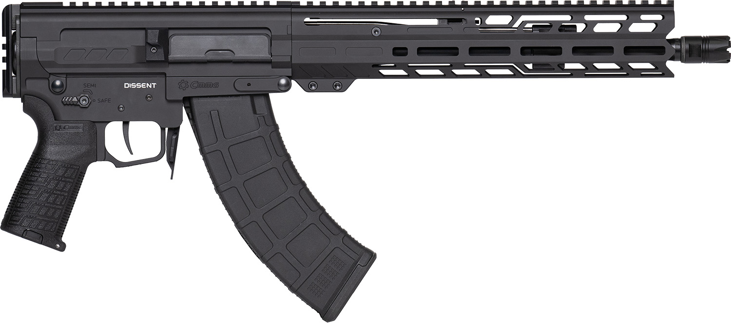 CMMG Dissent MK47 7.62x39 12.5" 30rd Pistol M-LOK Black Cerakote