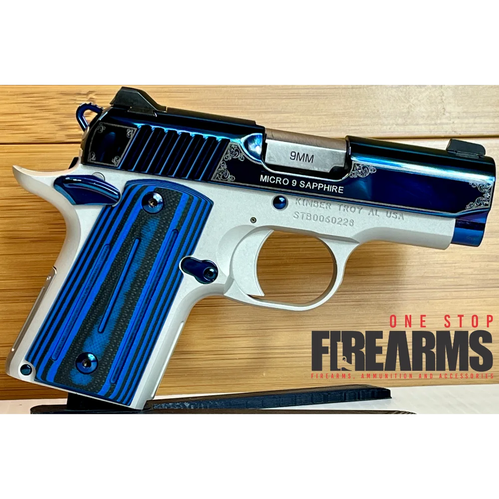 Kimber Micro 9 Sapphire 9mm 3.15" 6+1 Bright Blue PVD G10 Grip