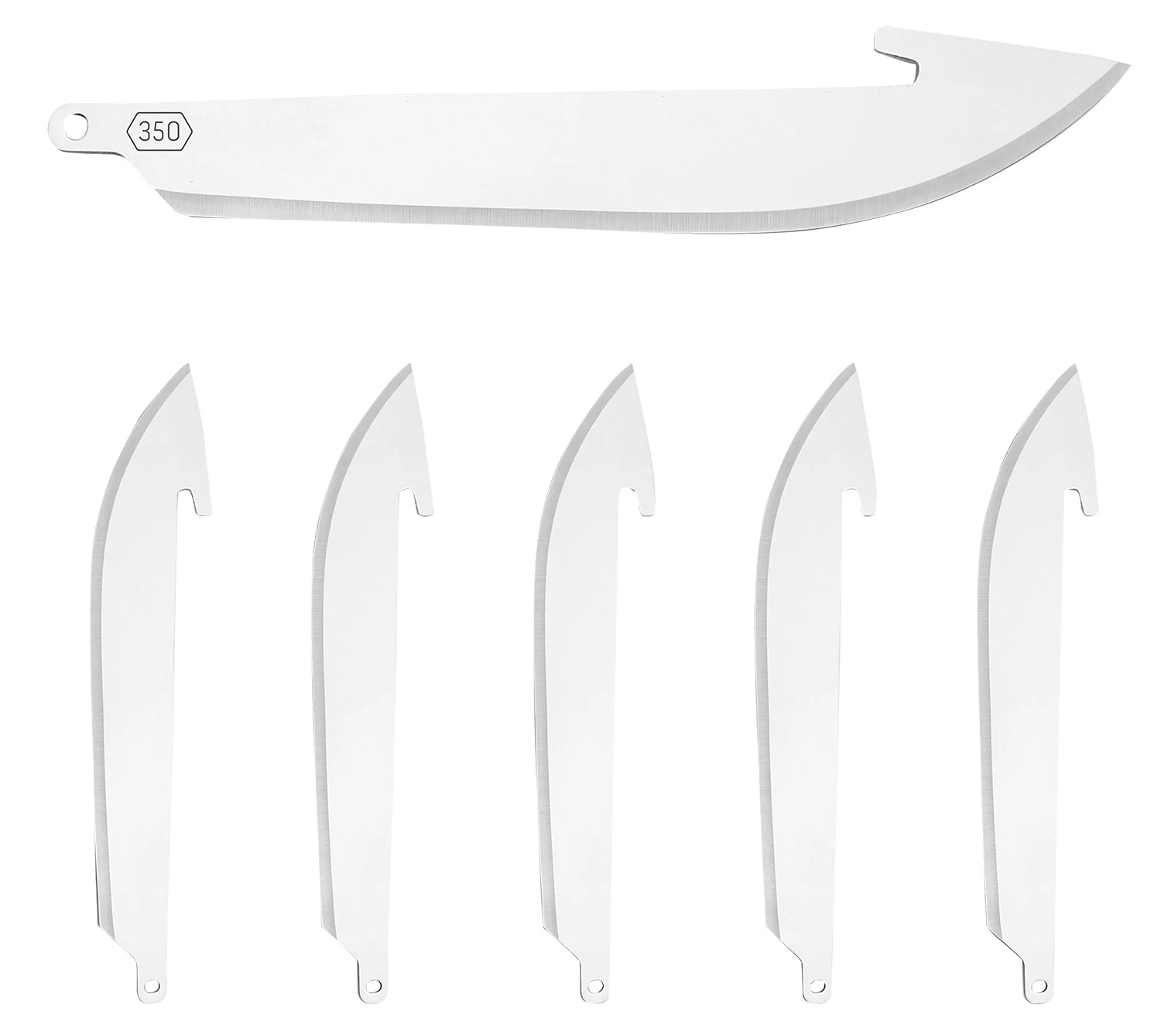 Outdoor Edge RazorLite Drop Point Replacement Blades 3.5" (6-Pack) - image 3 of 8