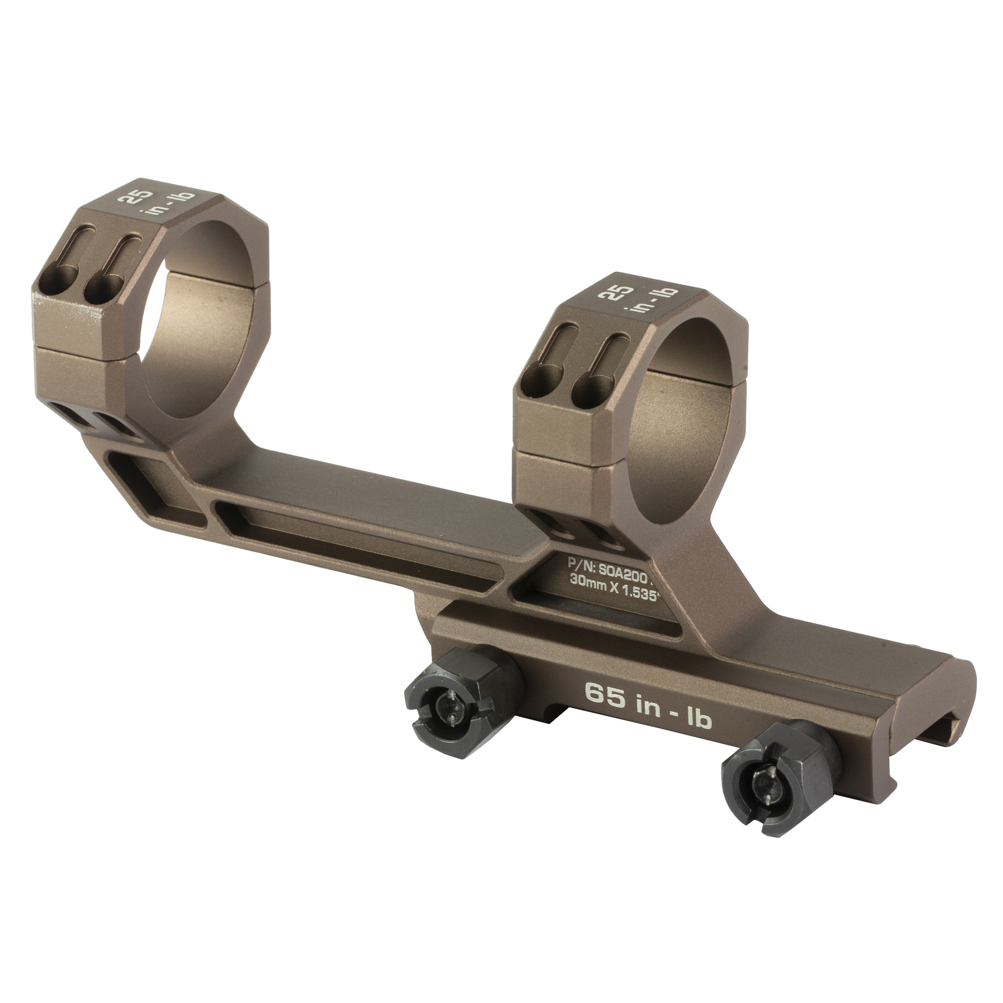 Sig Sauer Alpha MSR Scope Mount, 30mm, 1.535" Height, 0 MOA, Coyote Brown