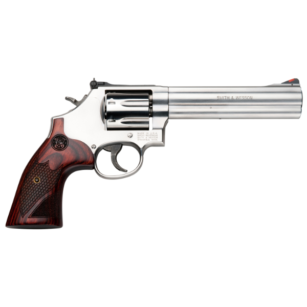 Smith & Wesson 686 Deluxe Wood 357Mag 6" SS Revolver