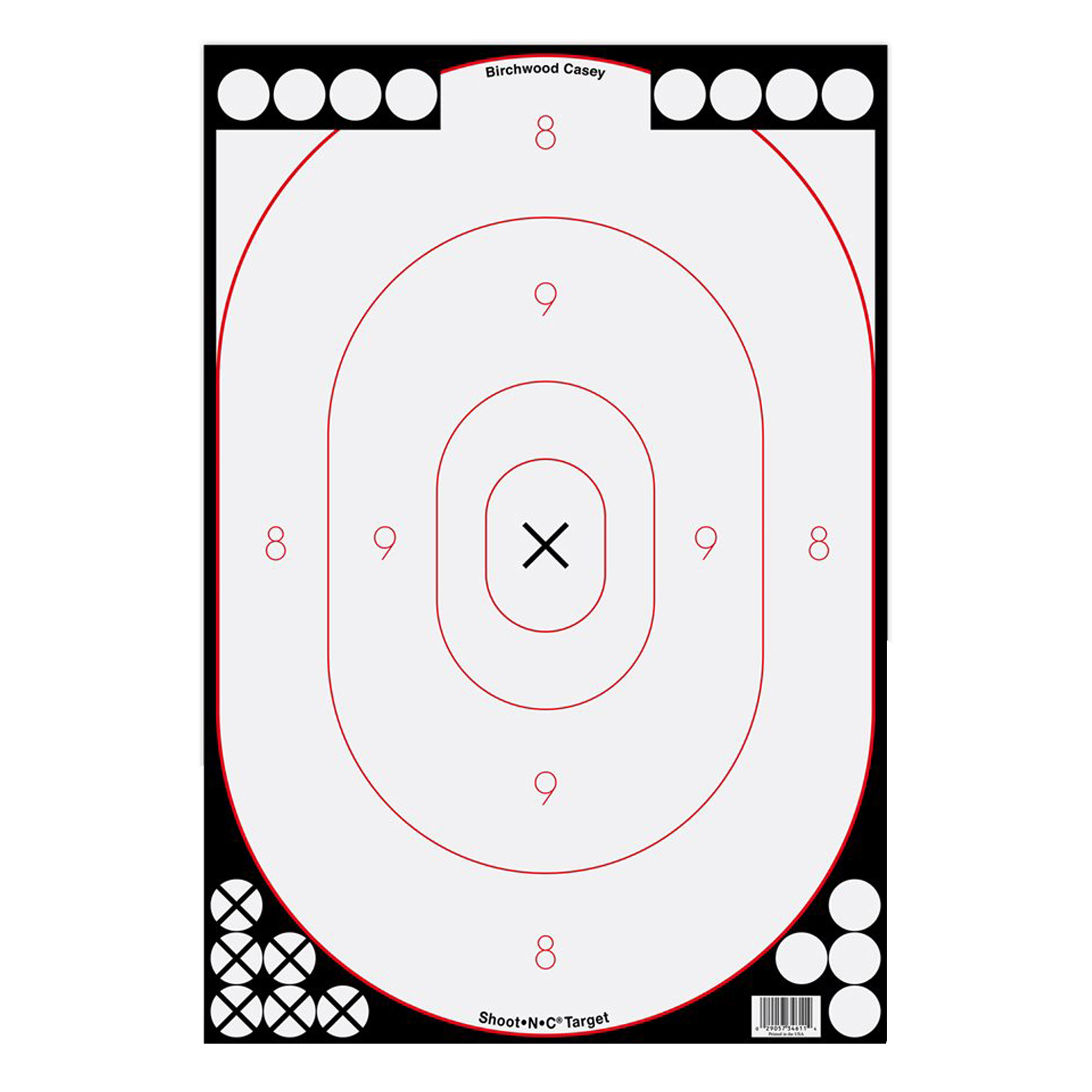 Birchwood Casey Shoot-N-C Reactive Target 12"x18" Silhouette Self-Adhesive 5-Pack