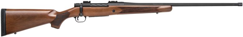 Mossberg 28130 Patriot Full Size 7mm Rem 3+1 24" Matte Blued Fluted Threaded Barrel, Drilled & Tapped Matte Blued Stainless Steel Receiver, Walnut Fixed Stock, Right Hand