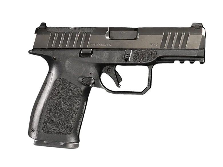 Rost Martin RM1CBLKOSP10CA RM1C *CA Compliant 9mm 10+1 4" Black Compensated Match Grade Barrel, Black Tenifer Optic Ready/Serrated Steel Slide, Black Textured Grip
