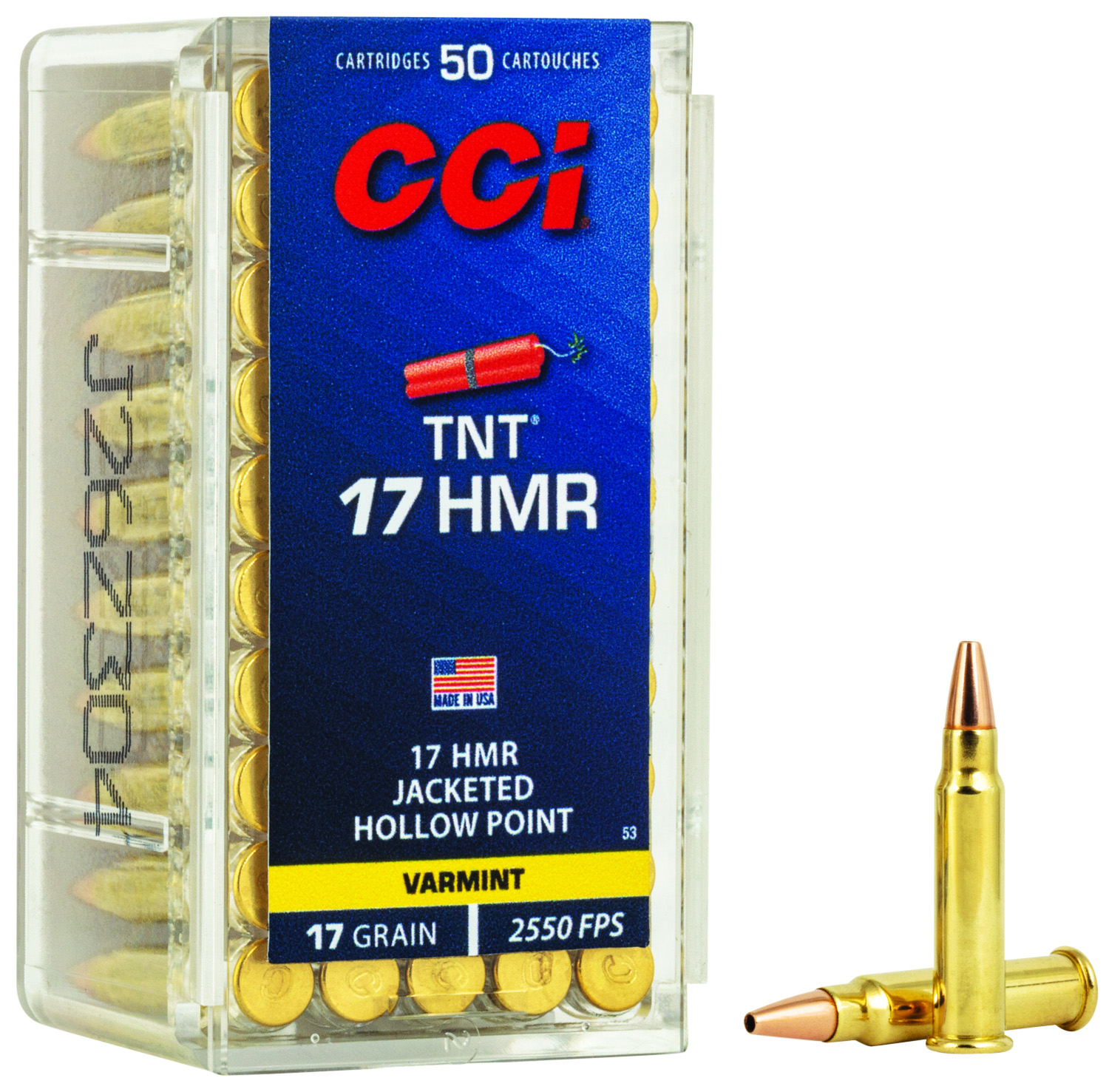 CCI .17 HMR 17gr JHP TNT Ammo 50rd