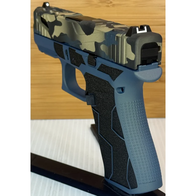 Custom Glock 43X Breakup Blue Camo 9mm 10 Round Pistol