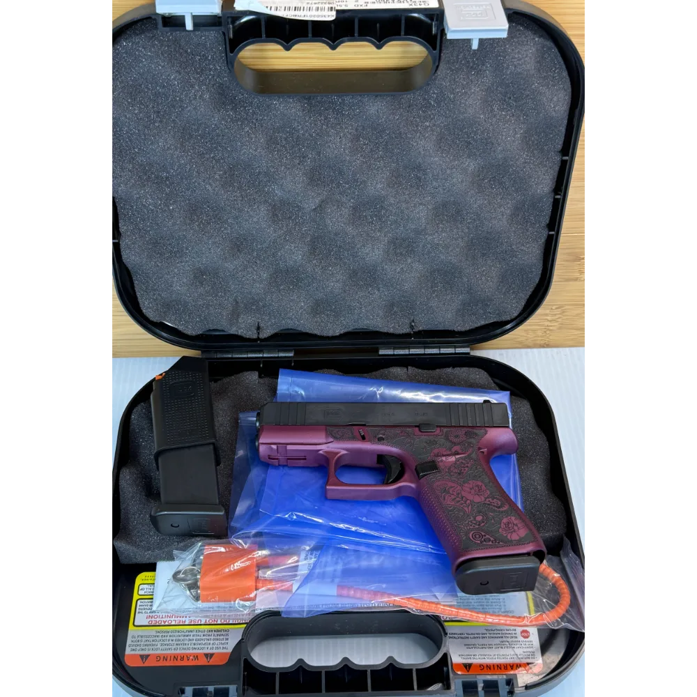 Glock 43X Paisley Grip Black Cherry 9mm 10rd Pistol