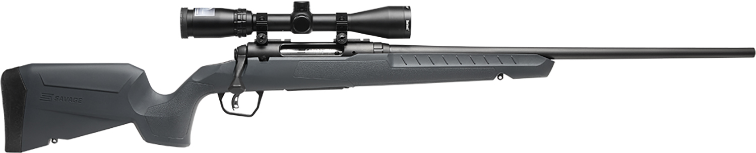 Savage Arms 32230 Axis 2 XP Combo Compact 243 Win 4+1 20" Matte Black Heavy Sporter Barrel & Drilled & Tapped Carbon Steel Receiver, Fixed Matte Gray Synthetic Stock, Right Hand, Boresighted 3-9x40mm