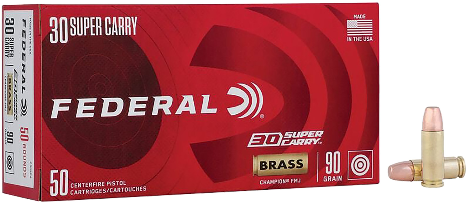 Federal Champion 30 Super Carry 90gr FMJ Ammo 50rd Box