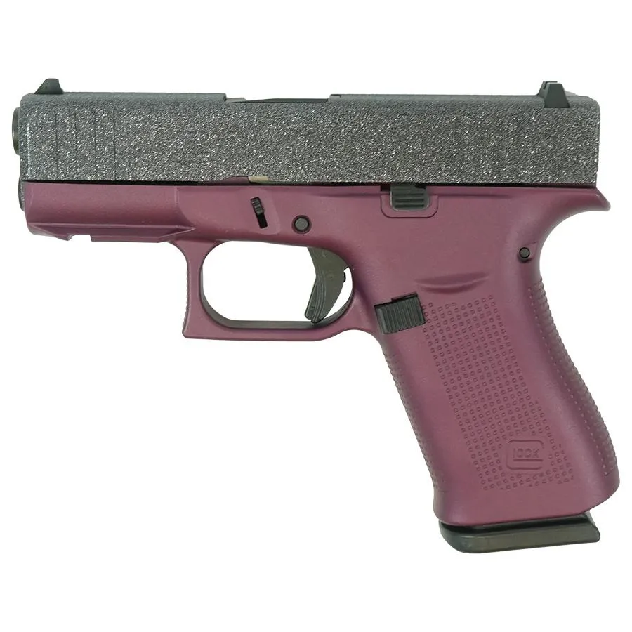 Glock 43X Glitter Slide/Black Cherry Frame 9mm 10rd Handgun