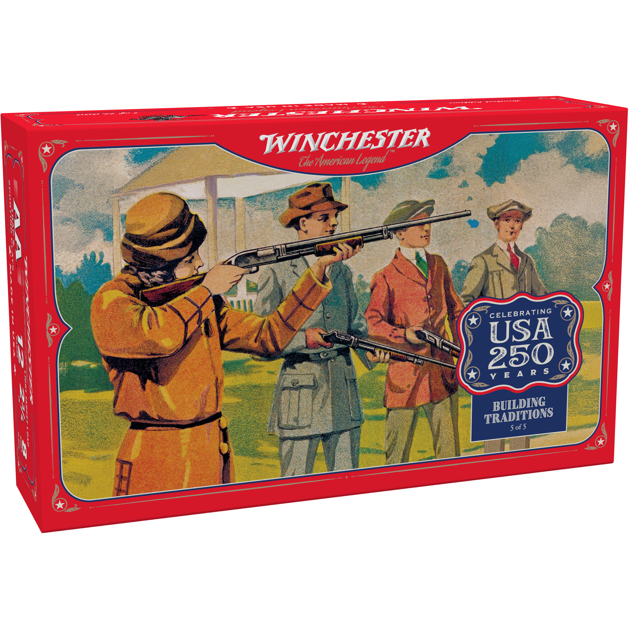 Winchester AA 12 Gauge 2-3/4" #8 Shotshell - Commemorative USA 250th Edition