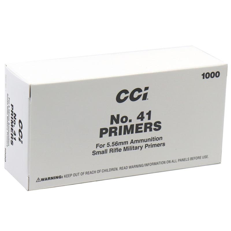 CCI #41 Small Rifle Primer 5.56mm Military 1000 Count