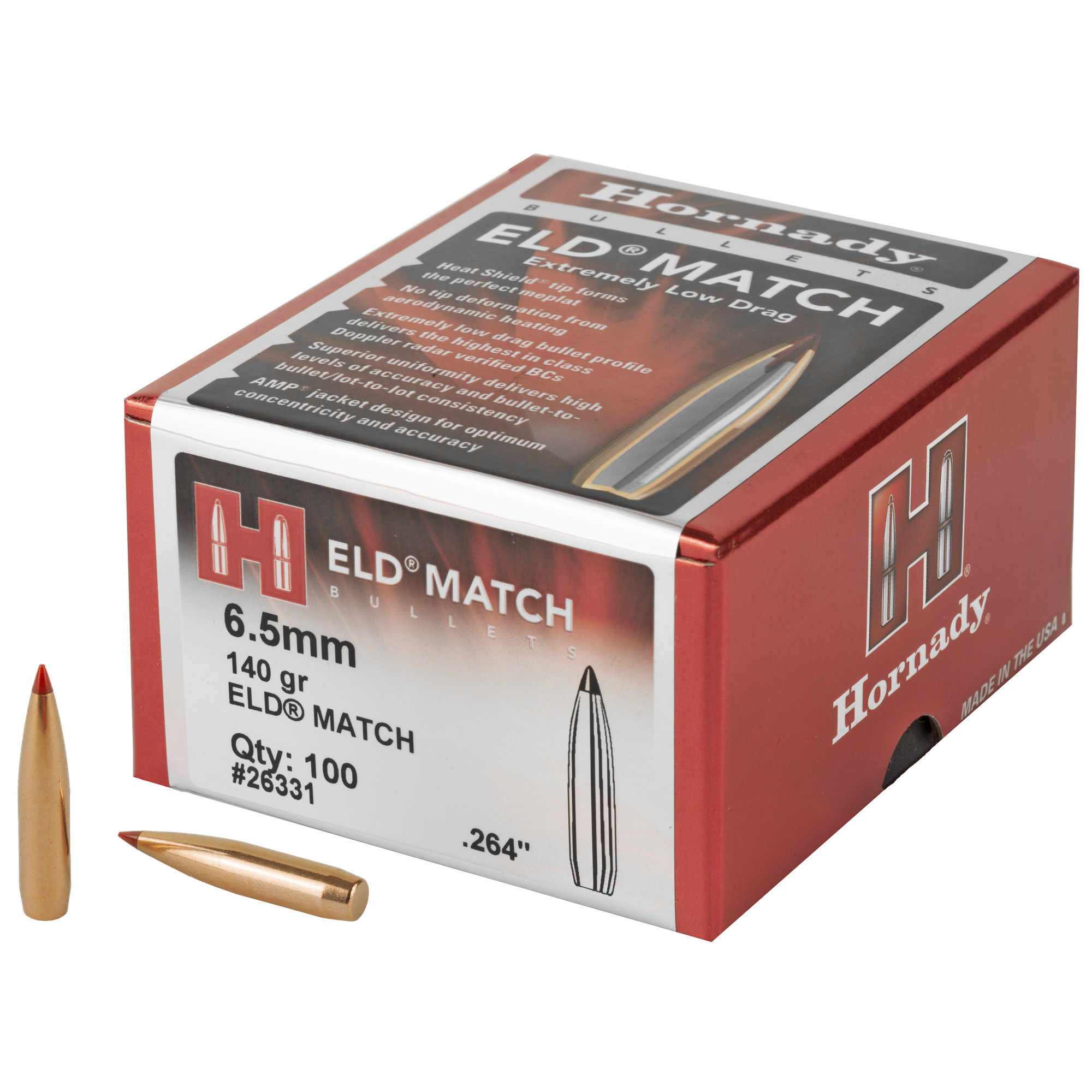 Hornady ELD Match 6.5mm .264 140 gr