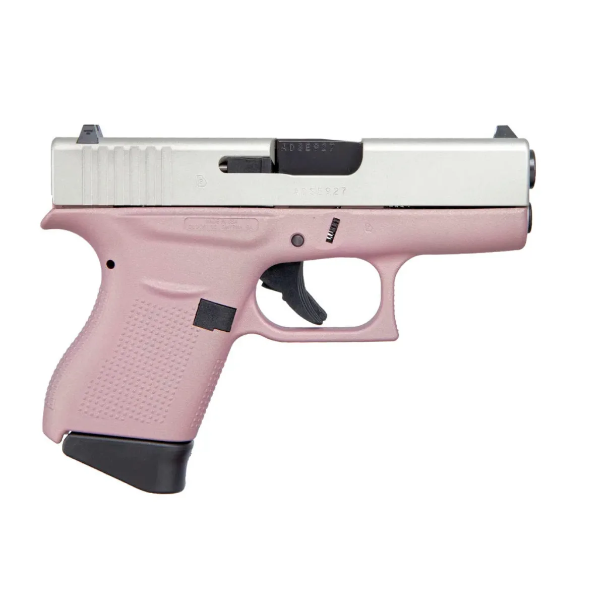 Glock 43 Pink Frame USA 9mm 3.4″ Pistol 6-Round Capacity