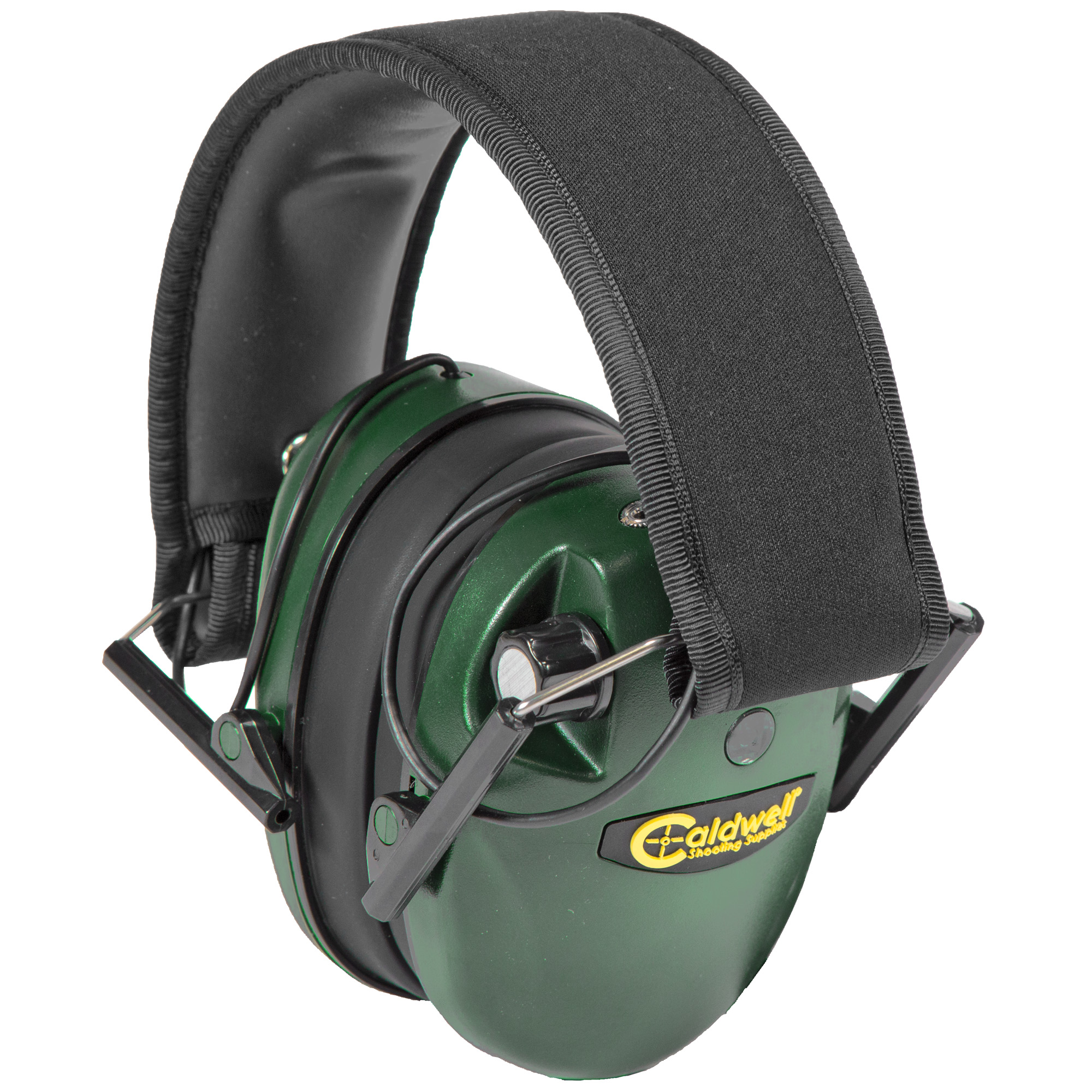 Caldwell E-Max Low Profile Stereo Electronic Muff - 23 dB NRR Green/Black