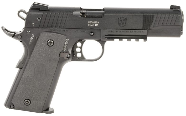Hammerli Arms 5170500 Forge H1 Full Size 22 LR 12+1 5" Matte Black Steel Threaded Barrel, Black Cerakote Serrated Slide, Black Aluminum Frame w/Beavertail, Black Polymer Grip