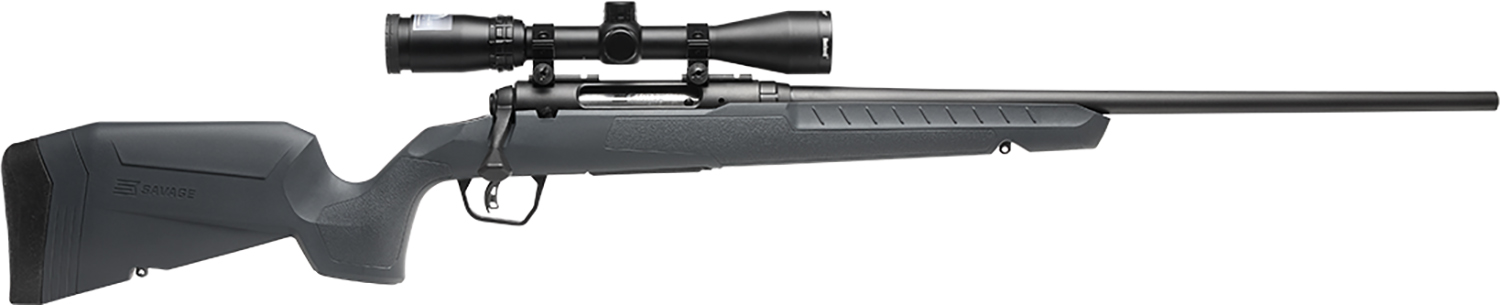 Savage Arms 32172 Axis 2 XP Combo Full Size 22-250 Rem 4+1 22" Black Sporter Barrel, Black Carbon Steel Receiver Drilled & Tapped, Gray Fixed Synthetic Stock, Weaver 3-9x40mm Scope, Right Hand