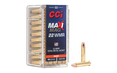 CCI Maxi-Mag .22 WMR 40gr TMJ Ammo 50rd
